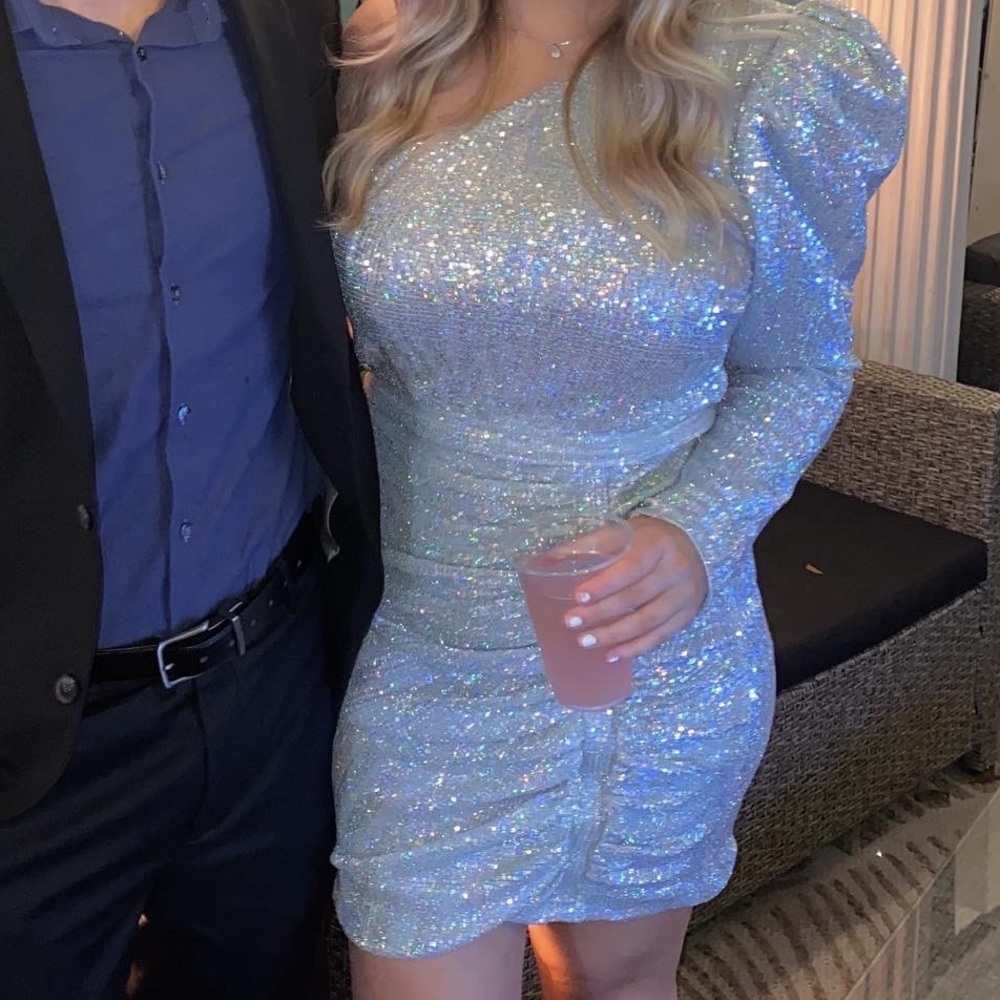 Silver sequin lavish Alice dress